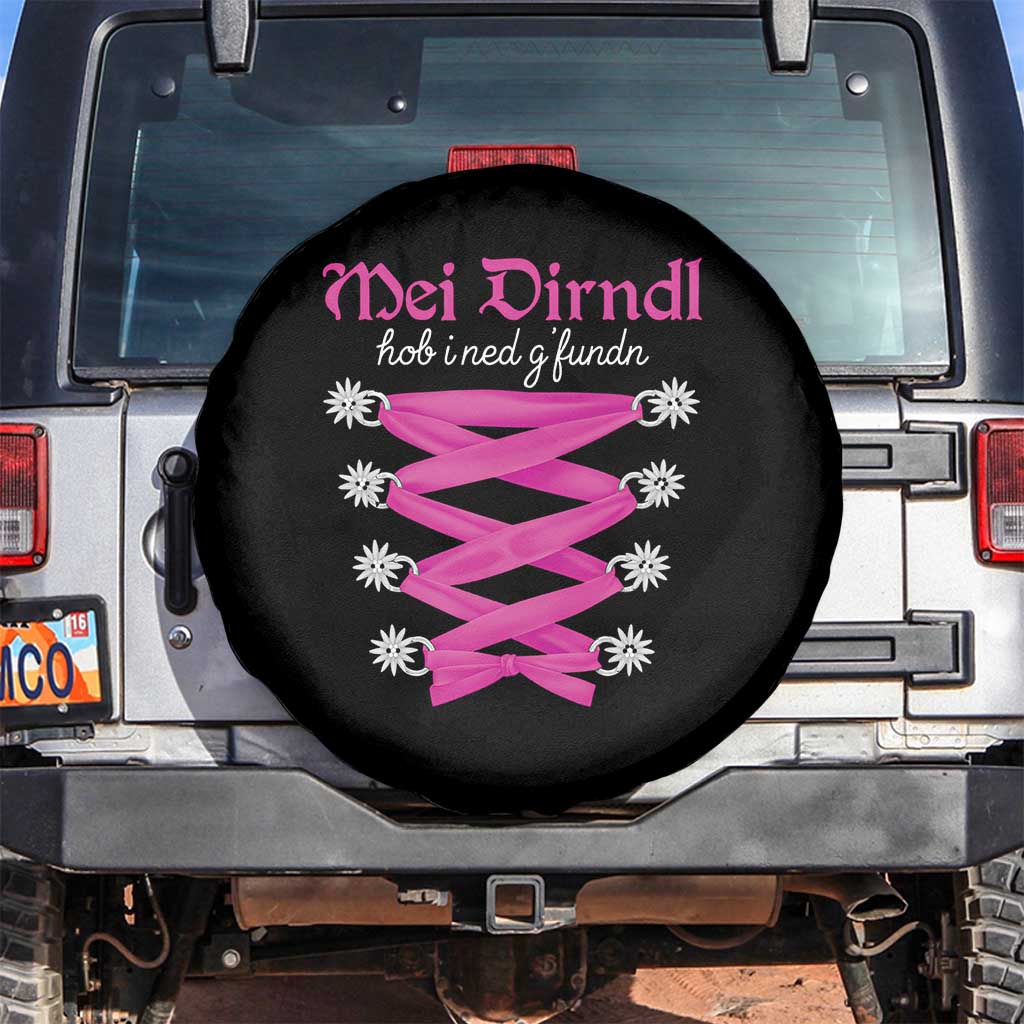 Funny Oktoberfest Corset in Pink Spare Tire Cover I Have Not Found My Dirndl TS02 No hole Black Print Your Wear