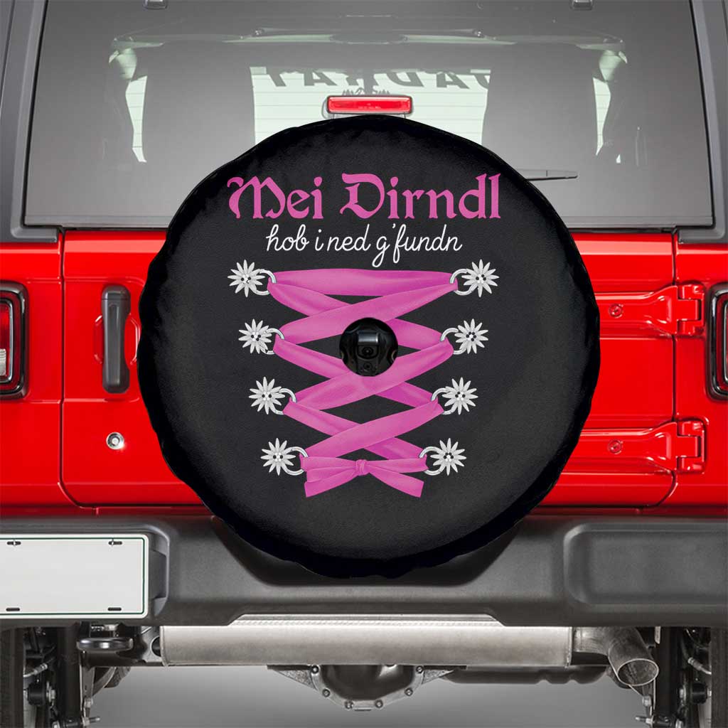 Funny Oktoberfest Corset in Pink Spare Tire Cover I Have Not Found My Dirndl TS02 Black Print Your Wear