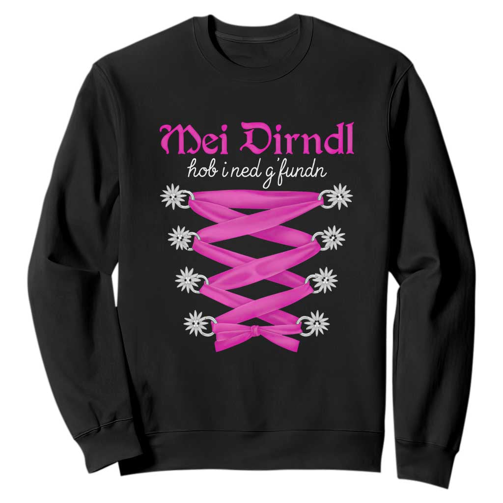 Funny Oktoberfest Corset in Pink Sweatshirt I Have Not Found My Dirndl TS02 Black Print Your Wear