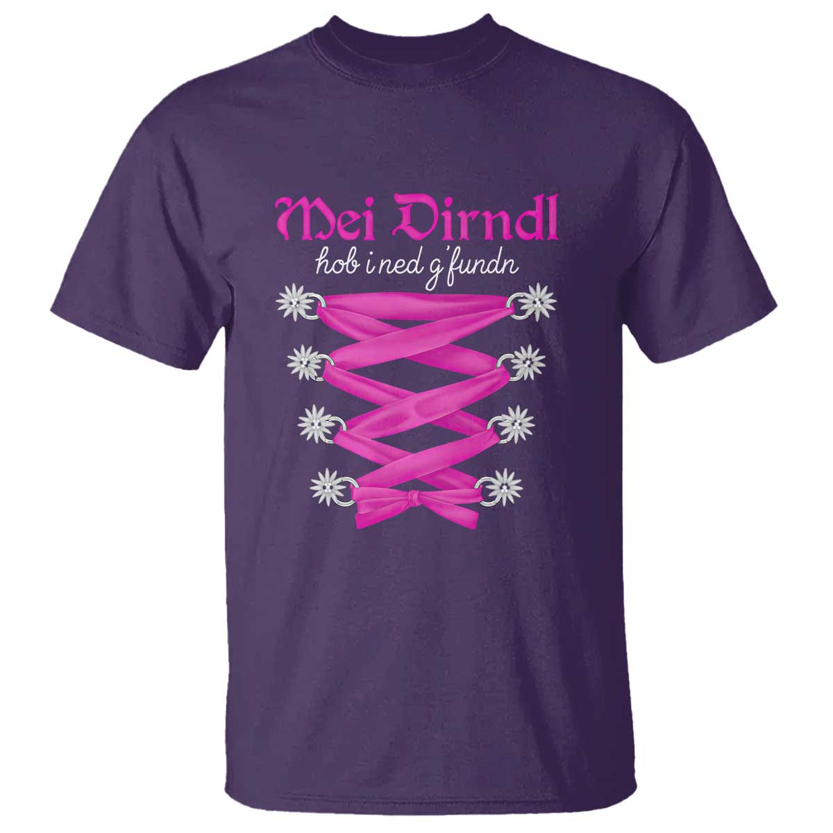 Funny Oktoberfest Corset in Pink T Shirt I Have Not Found My Dirndl TS02 Purple Print Your Wear