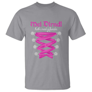 Funny Oktoberfest Corset in Pink T Shirt I Have Not Found My Dirndl TS02 Sport Gray Print Your Wear