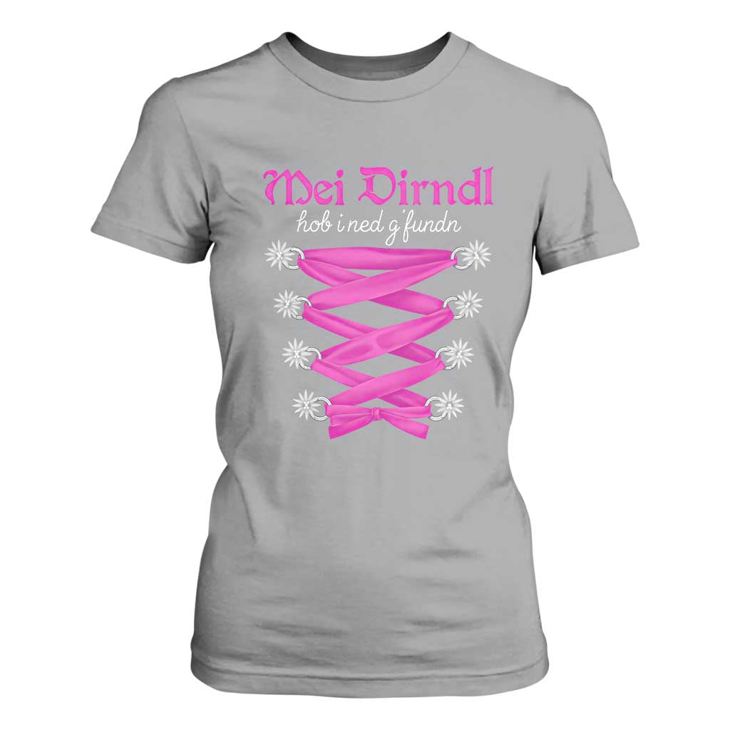 Funny Oktoberfest Corset in Pink T Shirt For Women I Have Not Found My Dirndl TS02 Sport Gray Print Your Wear