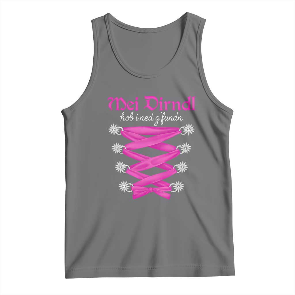 Funny Oktoberfest Corset in Pink Tank Top I Have Not Found My Dirndl TS02 Black Heather Print Your Wear