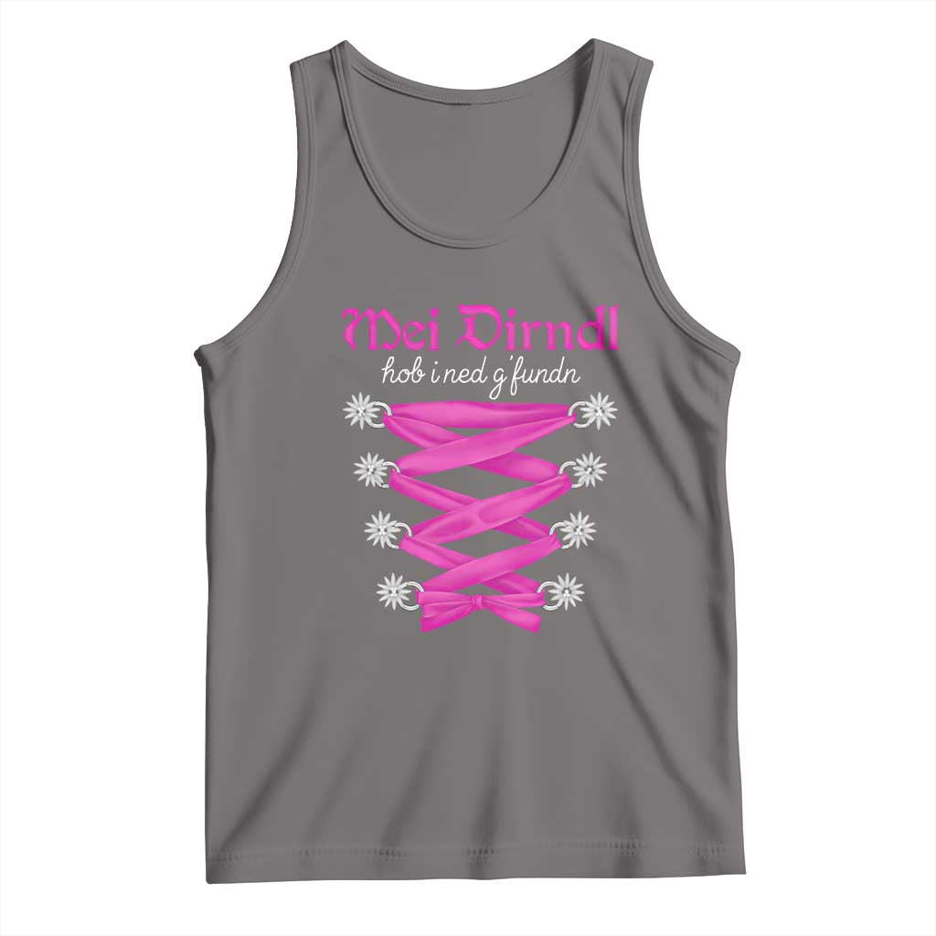 Funny Oktoberfest Corset in Pink Tank Top I Have Not Found My Dirndl TS02 Deep Heather Print Your Wear