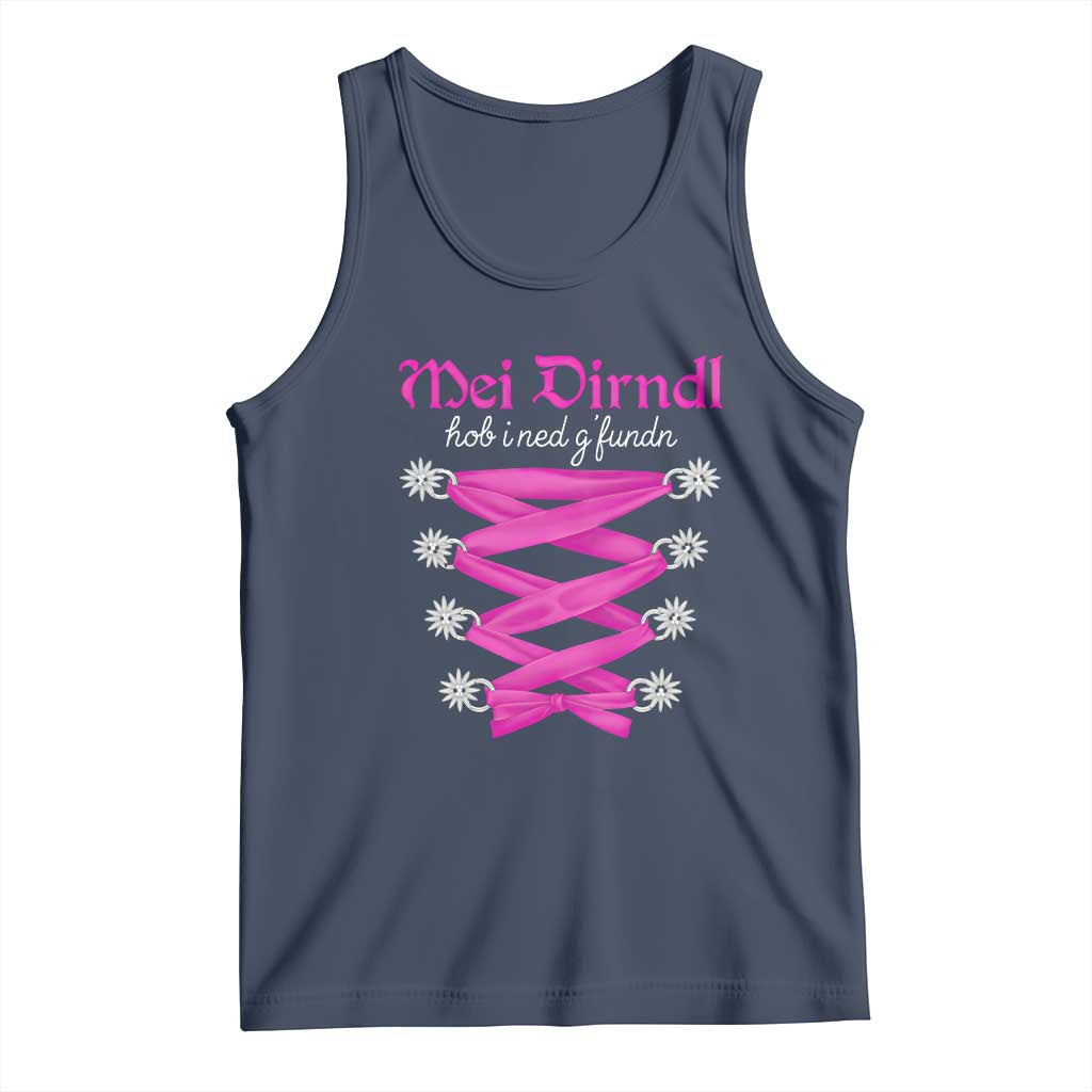 Funny Oktoberfest Corset in Pink Tank Top I Have Not Found My Dirndl TS02 Navy Print Your Wear