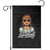 Funny Lausmadl Oktoberfest Garden Flag Bavarian Girl with Braids Sunnies and Sass TS02 Black Print Your Wear