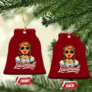 Funny Lausmadl Oktoberfest Ceramic Ornament Bavarian Girl with Braids Sunnies and Sass TS02 Print Your Wear