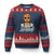 Funny Lausmadl Oktoberfest Ugly Christmas Sweater Bavarian Girl with Braids Sunnies and Sass TS02 Navy Red Print Your Wear