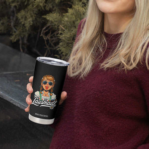 Funny Lausmadl Oktoberfest Tumbler Cup Bavarian Girl with Braids Sunnies and Sass TS02 Print Your Wear