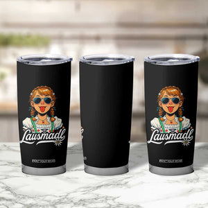 Funny Lausmadl Oktoberfest Tumbler Cup Bavarian Girl with Braids Sunnies and Sass TS02 Print Your Wear