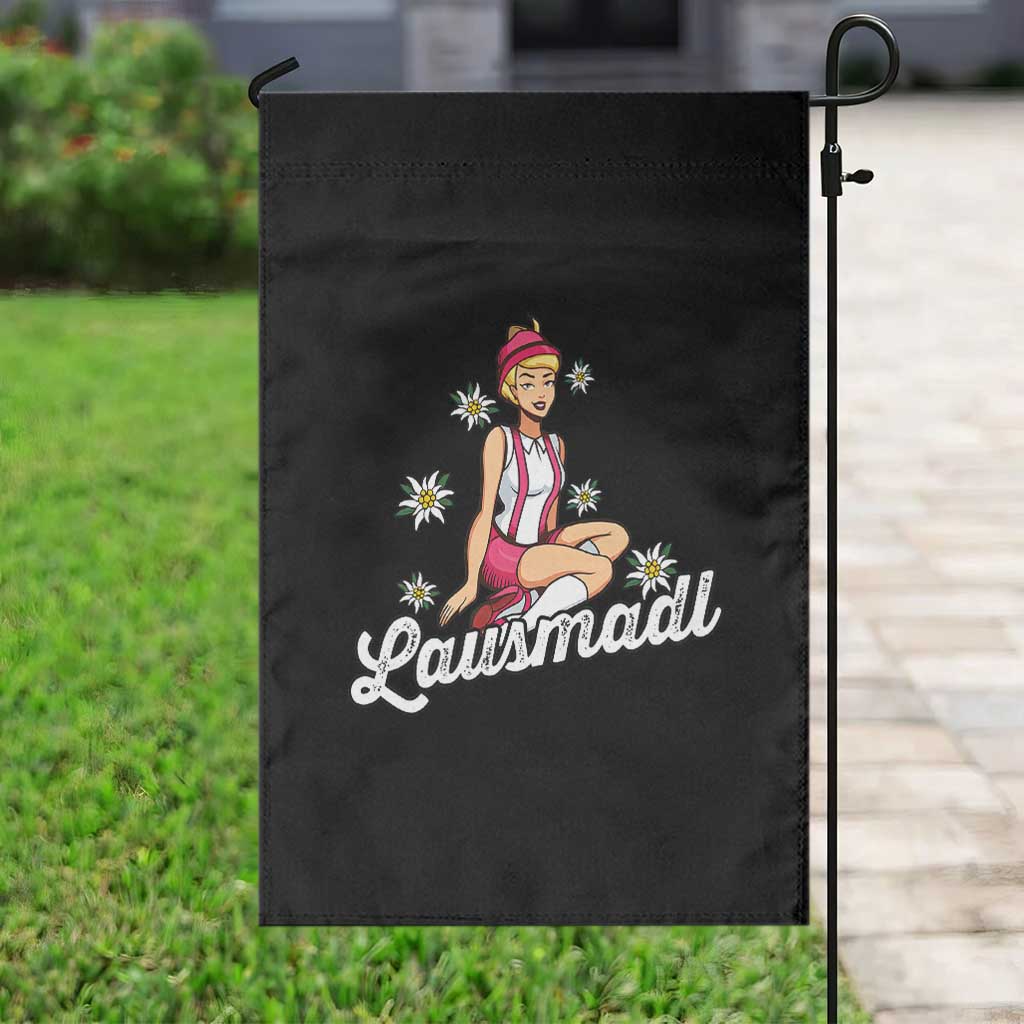 Bavarian Pin Up Girl Lausmadl Garden Flag Oktoberfest Edelweiss Flowers TS02 Print Your Wear