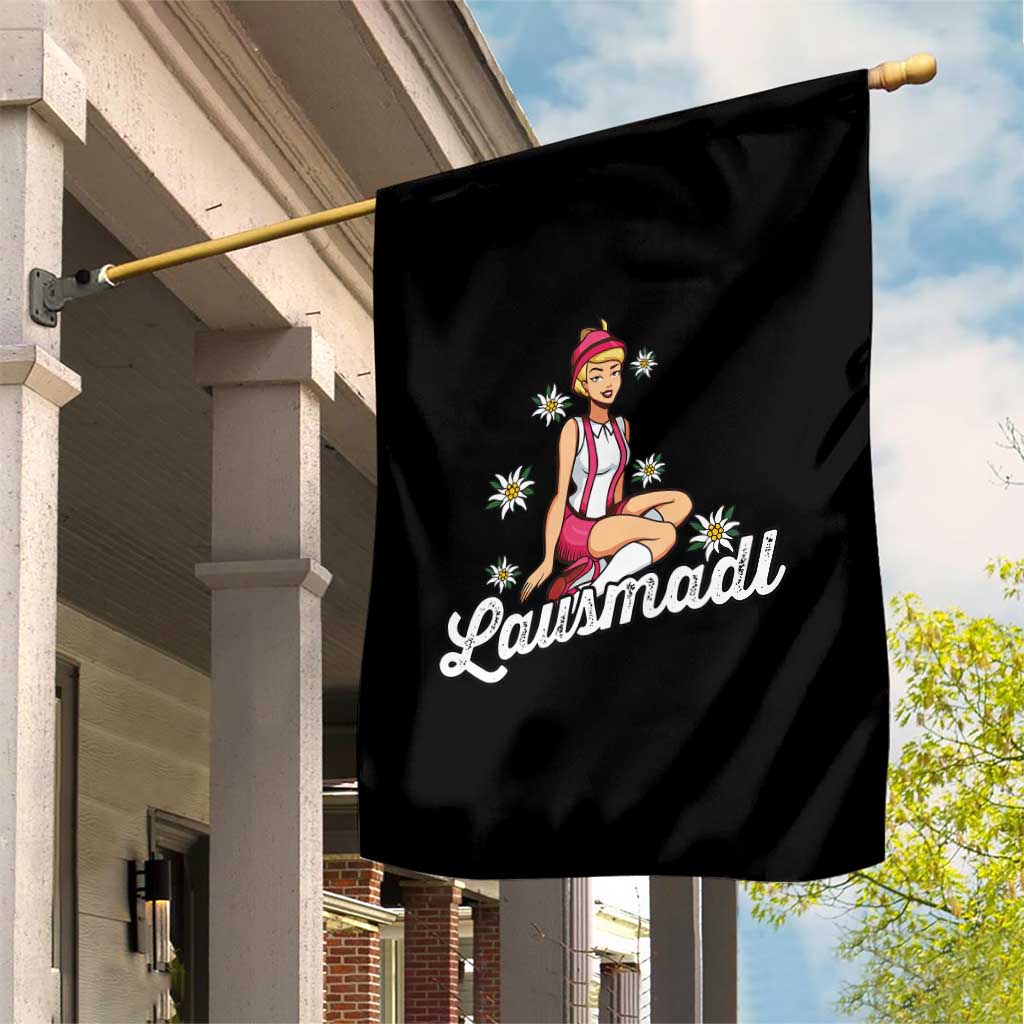 Bavarian Pin Up Girl Lausmadl Garden Flag Oktoberfest Edelweiss Flowers TS02 Print Your Wear