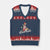 Bavarian Pin Up Girl Lausmadl V-Neck Knit Sweater Vest Oktoberfest Edelweiss Flowers TS02 Navy Red Print Your Wear