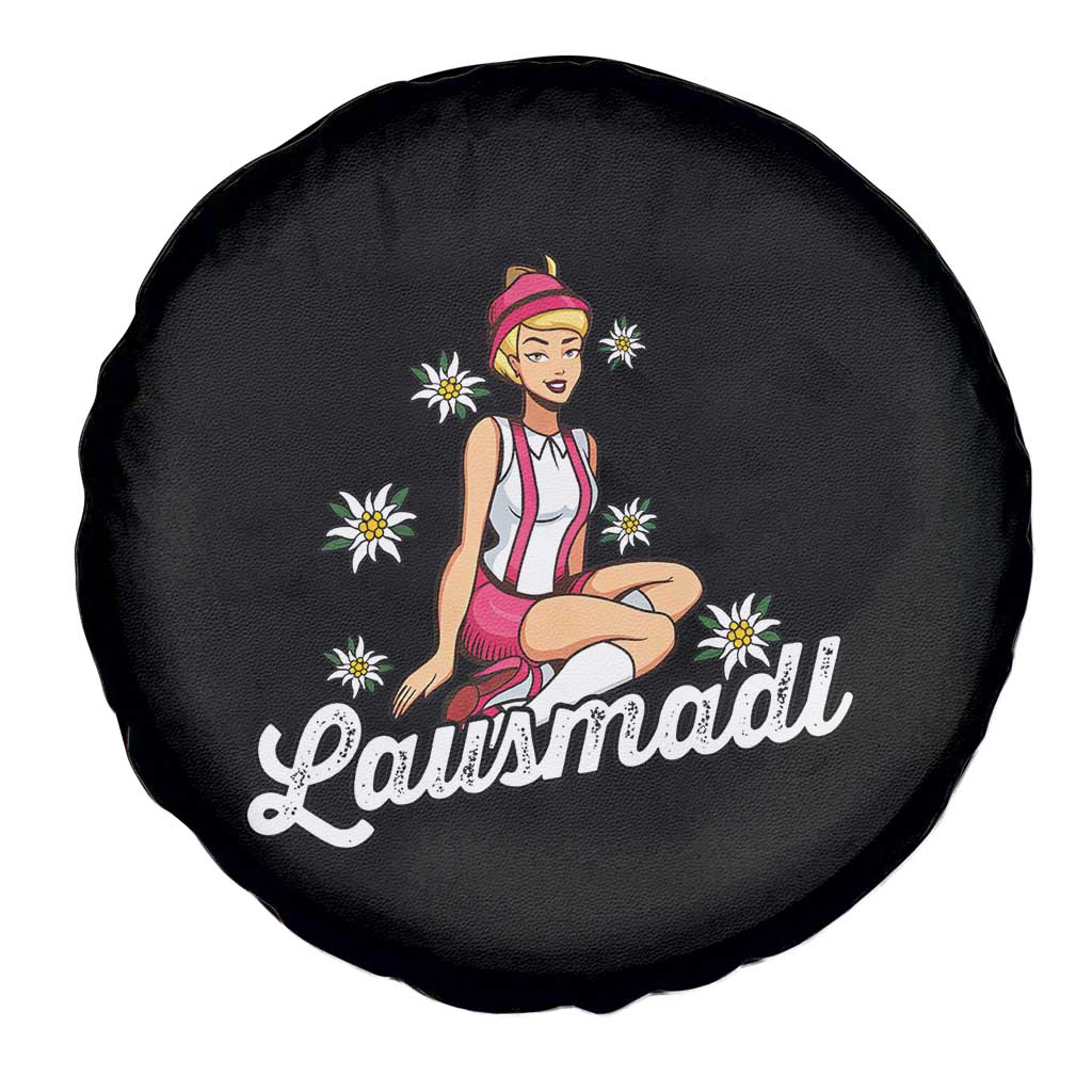 Bavarian Pin Up Girl Lausmadl Spare Tire Cover Oktoberfest Edelweiss Flowers TS02 Print Your Wear