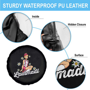 Bavarian Pin Up Girl Lausmadl Spare Tire Cover Oktoberfest Edelweiss Flowers TS02 Print Your Wear