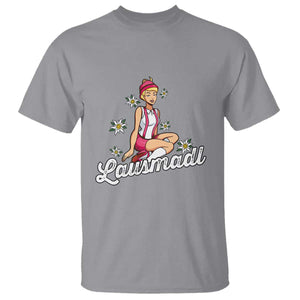 Bavarian Pin Up Girl Lausmadl T Shirt Oktoberfest Edelweiss Flowers TS02 Sport Gray Print Your Wear