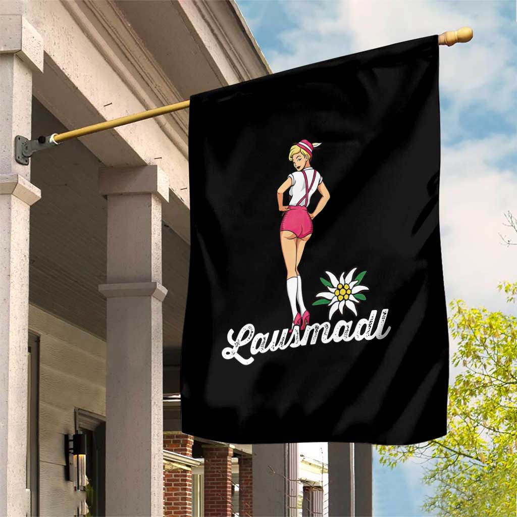 Retro Bavarian Pin Up Girl Lausmadl Garden Flag Oktoberfest Edelweiss Flower TS02 Print Your Wear