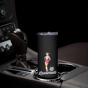Retro Bavarian Pin Up Girl Lausmadl Skinny Tumbler Oktoberfest Edelweiss Flower TS02 Print Your Wear