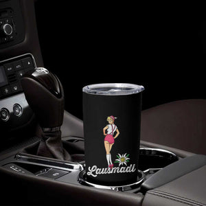 Retro Bavarian Pin Up Girl Lausmadl Tumbler Cup Oktoberfest Edelweiss Flower TS02 Print Your Wear