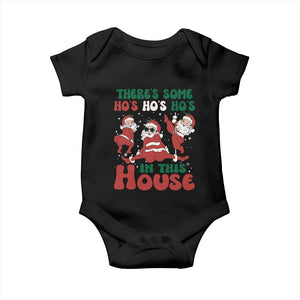Christmas Santa Baby Onesie Theres Some Hos In This House Funny Xmas TS02 Black Print Your Wear