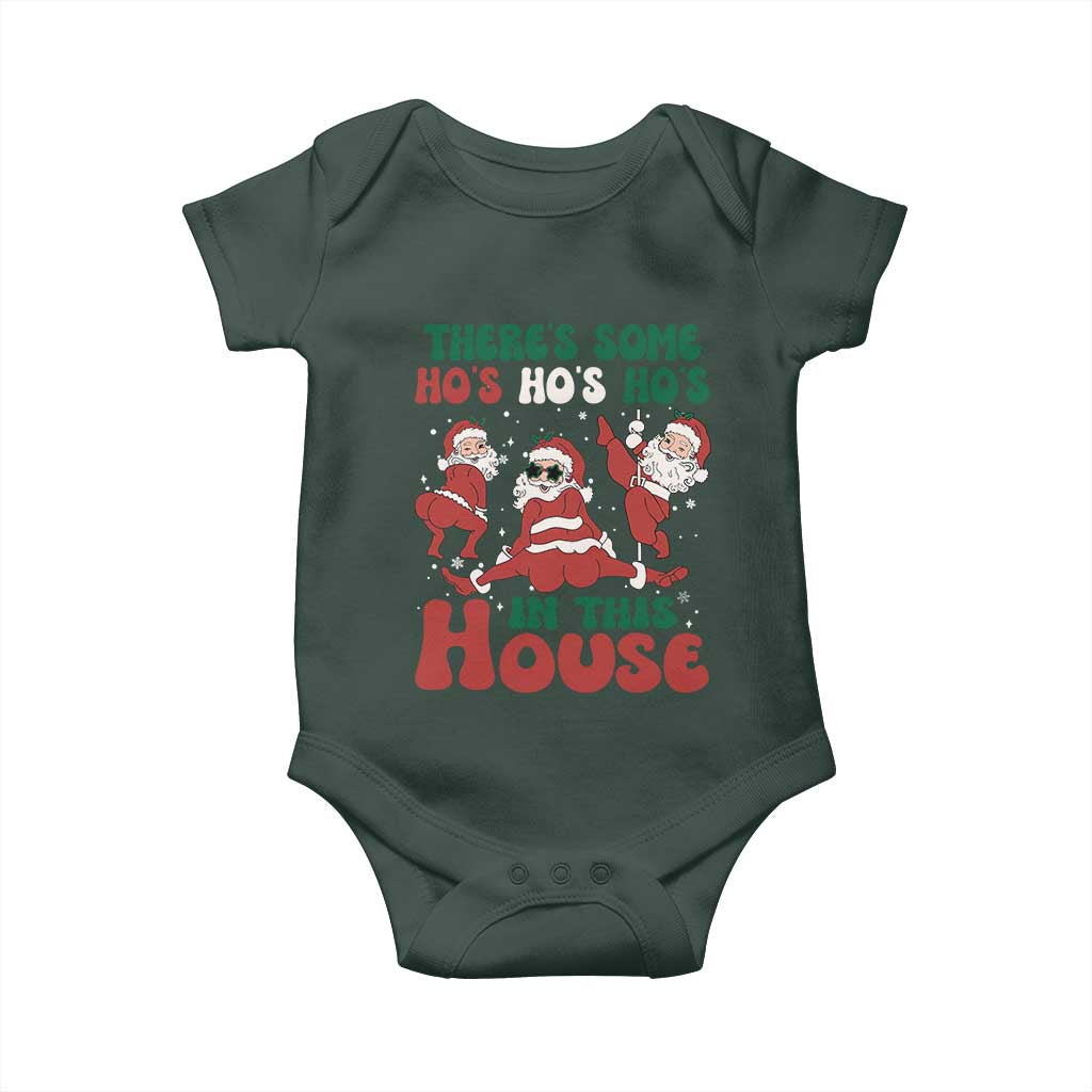 Christmas Santa Baby Onesie Theres Some Hos In This House Funny Xmas TS02 Print Your Wear