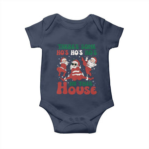 Christmas Santa Baby Onesie Theres Some Hos In This House Funny Xmas TS02 Navy Print Your Wear