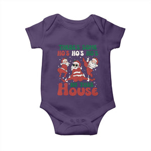 Christmas Santa Baby Onesie Theres Some Hos In This House Funny Xmas TS02 Purple Print Your Wear