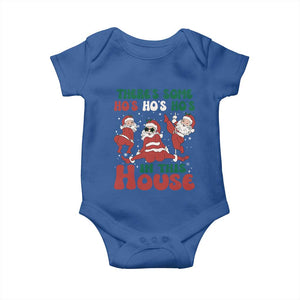 Christmas Santa Baby Onesie Theres Some Hos In This House Funny Xmas TS02 Royal Blue Print Your Wear