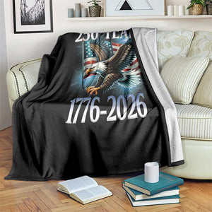 250 Years of American Freedom Throw Blanket Bald Eagle USA Flag 1776 to 2026 Patriotic TS02 Print Your Wear