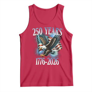 250 Years of American Freedom Tank Top Bald Eagle USA Flag 1776 to 2026 Patriotic TS02 Red Print Your Wear
