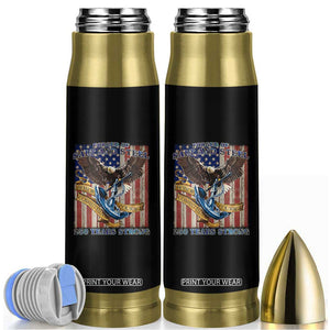 Military Navy 250th Anniversary Bullet Tumbler Forged of Salt and Steel Patriotic Eagle Anchor American Flag TS02 Black Print Your Wear