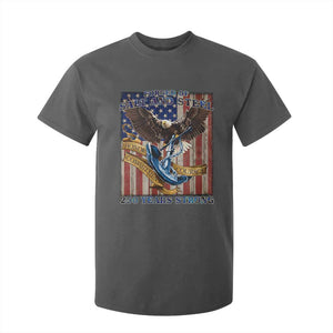 Military Navy 250th Anniversary T Shirt For Kid Forged of Salt and Steel Patriotic Eagle Anchor American Flag TS02 Dark Heather Print Your Wear