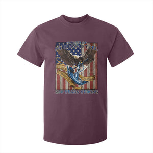 Military Navy 250th Anniversary T Shirt For Kid Forged of Salt and Steel Patriotic Eagle Anchor American Flag TS02 Maroon Print Your Wear