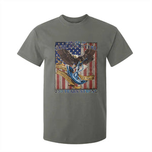 Military Navy 250th Anniversary T Shirt For Kid Forged of Salt and Steel Patriotic Eagle Anchor American Flag TS02 Military Green Print Your Wear