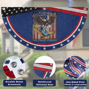 Military Navy 250th Anniversary Patriotic Fan Flag Forged of Salt and Steel Patriotic Eagle Anchor American Flag