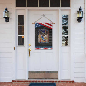 Military Navy 250th Anniversary Garden Flag Forged of Salt and Steel Patriotic Eagle Anchor American Flag TS02 Print Your Wear