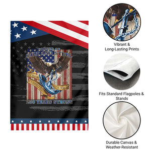 Military Navy 250th Anniversary Garden Flag Forged of Salt and Steel Patriotic Eagle Anchor American Flag TS02 Print Your Wear