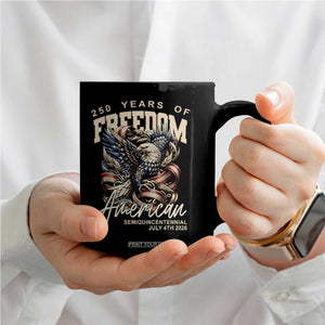 250 Years of Freedom Eagle Coffee Mug US 250th Anniversary American Semiquincentennial 2026 Patriotic TS02 Print Your Wear