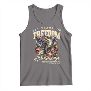 250 Years of Freedom Eagle Tank Top US 250th Anniversary American Semiquincentennial 2026 Patriotic TS02 Deep Heather Print Your Wear