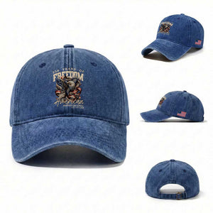 250 Years of Freedom Eagle Washed Cotton Baseball Cap US 250th Anniversary American Semiquincentennial 2026 Patriotic TS02 Washed Cap Universal Fit Royal Blue Print Your Wear