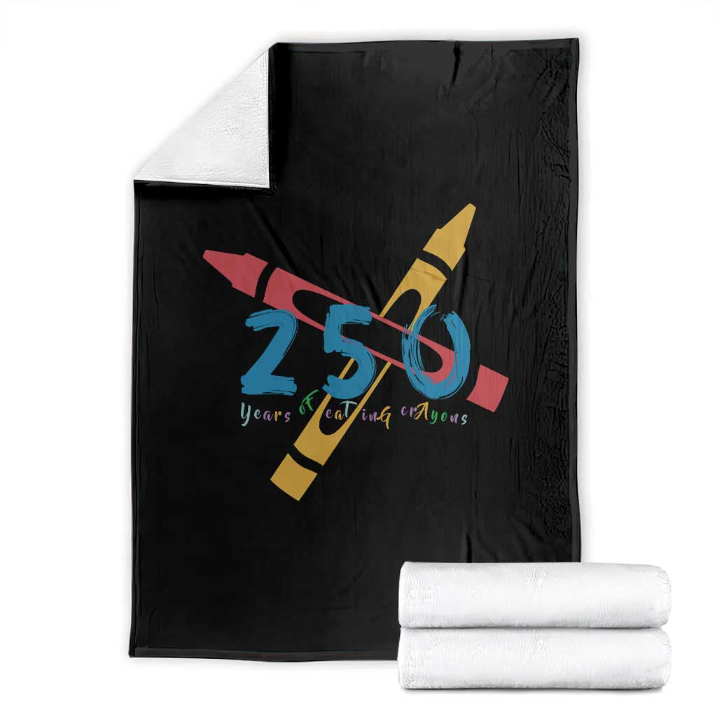 250 Years of Eating Crayons Throw Blanket Funny Military Crayon Joke Veterans Marines TS02 Black Print Your Wear