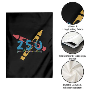 250 Years of Eating Crayons Garden Flag Funny Military Crayon Joke Veterans Marines TS02 Print Your Wear