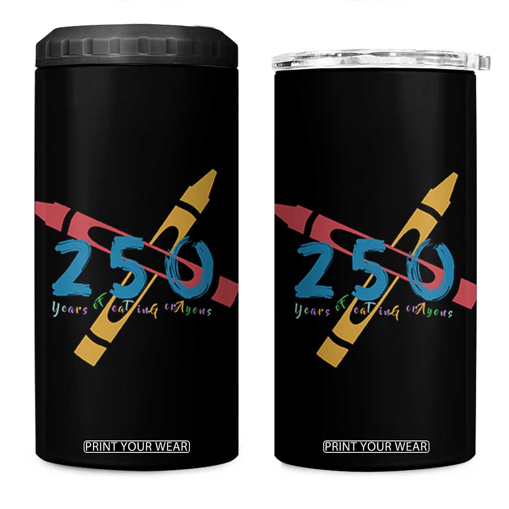 250 Years of Eating Crayons 4 in 1 Can Cooler Tumbler Funny Military Crayon Joke Veterans Marines TS02 One Size: 16 oz Black Print Your Wear