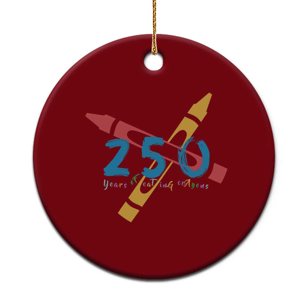 250 Years of Eating Crayons Ceramic Ornament Funny Military Crayon Joke Veterans Marines TS02 1pc Red Print Your Wear