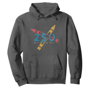250 Years of Eating Crayons Hoodie Funny Military Crayon Joke Veterans Marines TS02 Dark Heather Print Your Wear