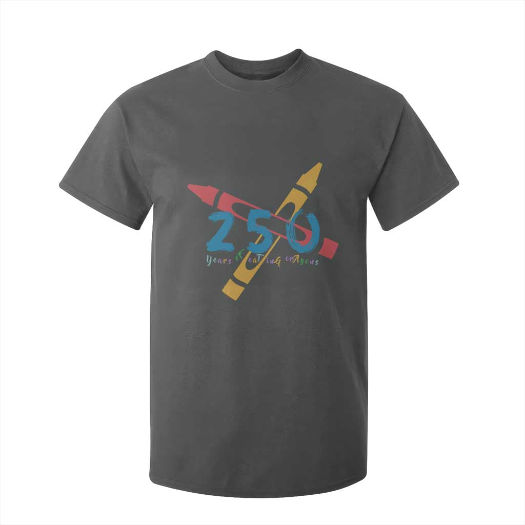 250 Years of Eating Crayons T Shirt For Kid Funny Military Crayon Joke Veterans Marines TS02 Dark Heather Print Your Wear