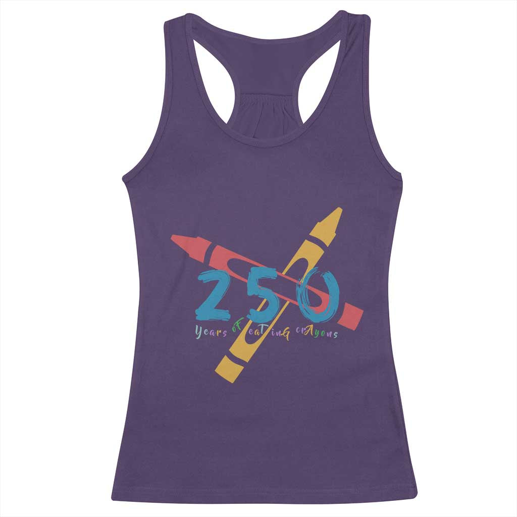 250 Years of Eating Crayons Racerback Tank Top Funny Military Crayon Joke Veterans Marines TS02 Purple Print Your Wear