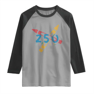 250 Years of Eating Crayons Raglan Shirt Funny Military Crayon Joke Veterans Marines TS02 Sport Gray Black Print Your Wear