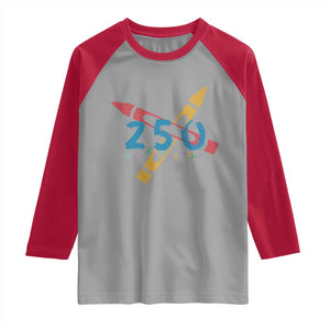 250 Years of Eating Crayons Raglan Shirt Funny Military Crayon Joke Veterans Marines TS02 Sport Gray Red Print Your Wear