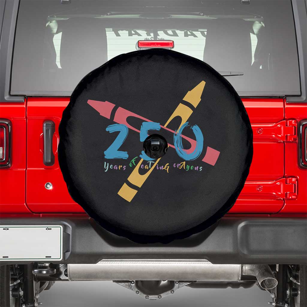 250 Years of Eating Crayons Spare Tire Cover Funny Military Crayon Joke Veterans Marines TS02 Black Print Your Wear